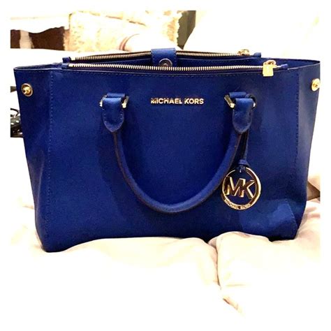 michael kors cobalt blue purse|Michael Kors blue handbags clearance.